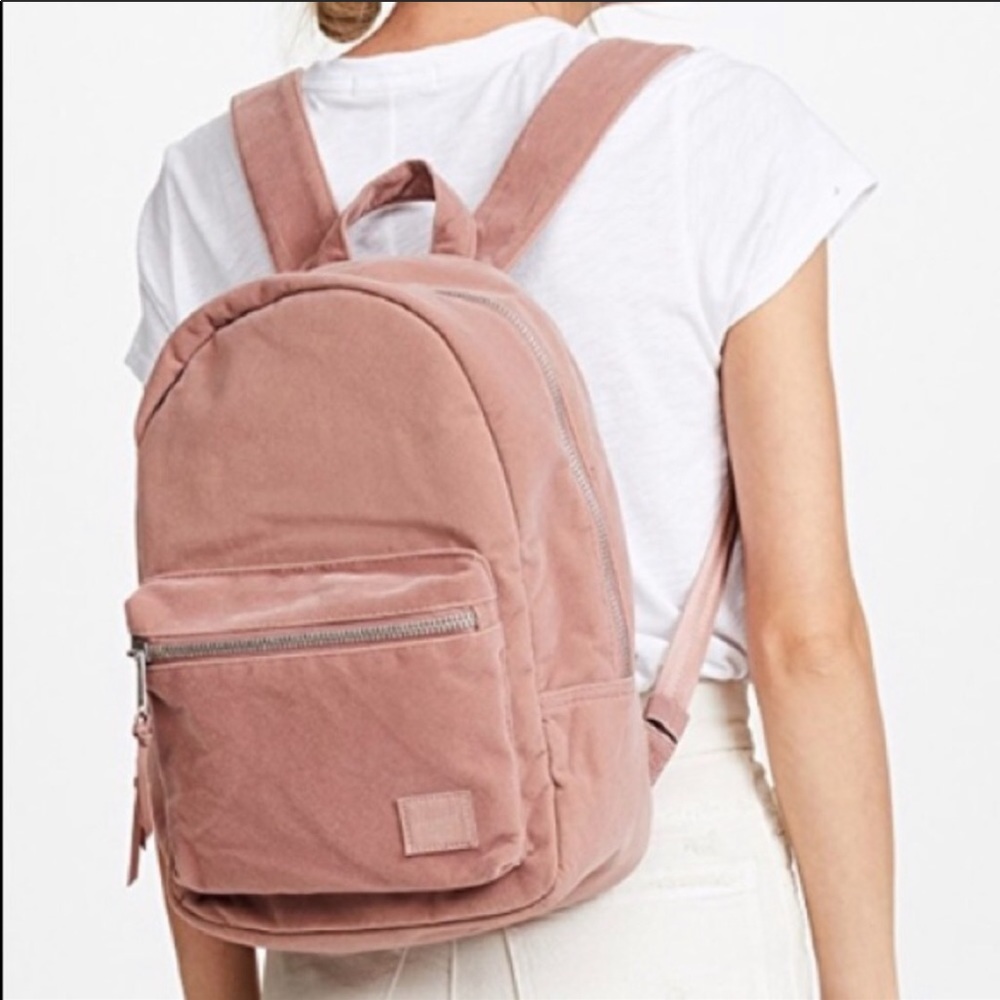 Pink Velvet Herschel Backpack